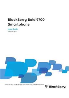 Blackberry Bold 9700 manual. Tablet Instructions.